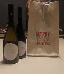 80winery Χριστουγεννιάτικη Σύνθεση Κρασιών Πάνινη Τσάντα 750ml 2τμχ