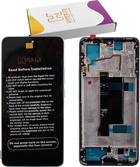 Hyper Fix Οθόνη με Μηχανισμό Αφής και Πλαίσιο για Xiaomi Redmi Note 13 Pro, Poco X6 5G (Μωβ)
