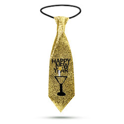 Christmas Tie Glitter Gold 41 x 11 Cm