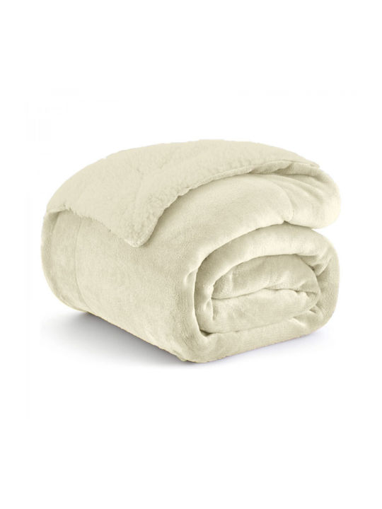 Ehome Ehome Fleece Decke Übergröße 220x240cm Beigefarbe