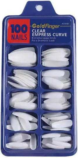 Finger Tips Νυχιών σε Χρυσό Χρώμα 100τμχ WD5513