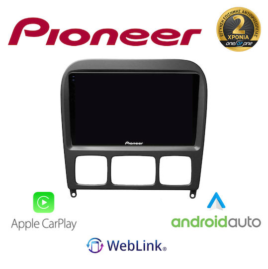 Pioneer Car Audio System for Mercedes-Benz S Class 1999-2004 (Bluetooth/USB/WiFi/GPS/Apple-Carplay/Android-Auto)