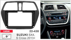 CARAV Industries Inc. DIN Fascia Panels 2 Din Compatible with Screen 9" for Suzuki SX4 S-Cross
