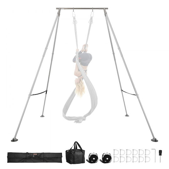 Σκελετός Βάσης Γιόγκα Vevor Μέγιστο Βάρος 140,6 Kg Βάση Κούνιας Τριγωνική Δομή Βάσεις Μετάξι Ρυθμιζόμενο Ύψος Πόδια Πλαισίου Αλουμινίου Μπάρα Ανοξείδωτο Ατσάλι
