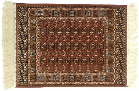 Antiderapant Covor Rectangular cu franjuri Somon
