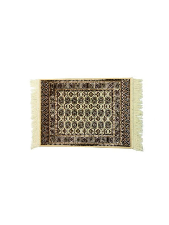 Antiderapant Covor Rectangular cu franjuri Bukhara Beige