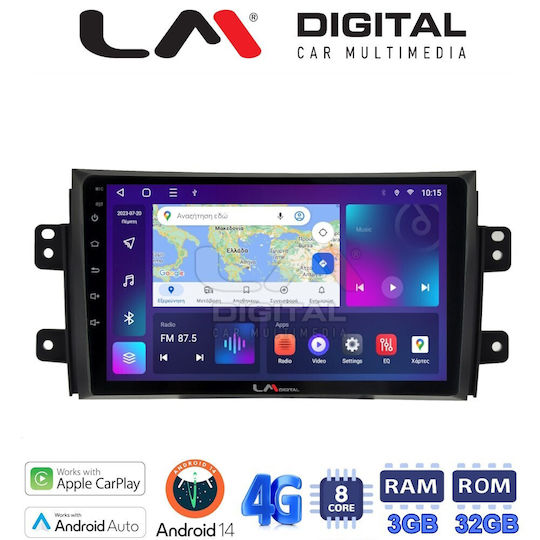 LM Digital Ηχοσύστημα Αυτοκινήτου για Fiat Sedici Suzuki SX4 2005-2013 (Bluetooth/USB/WiFi/GPS/Apple-Carplay/Android-Auto)