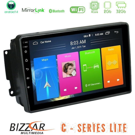 Bizzar Ηχοσύστημα Αυτοκινήτου για Mercedes-Benz CLK Class / G Class / C Class 1999-2004 (Bluetooth/USB/AUX/WiFi/GPS/Apple-Carplay/Android-Auto) με Οθόνη Αφής 9"