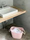 Dream House Decorative Basket Plastic with Handles Pink 27x34x31cm