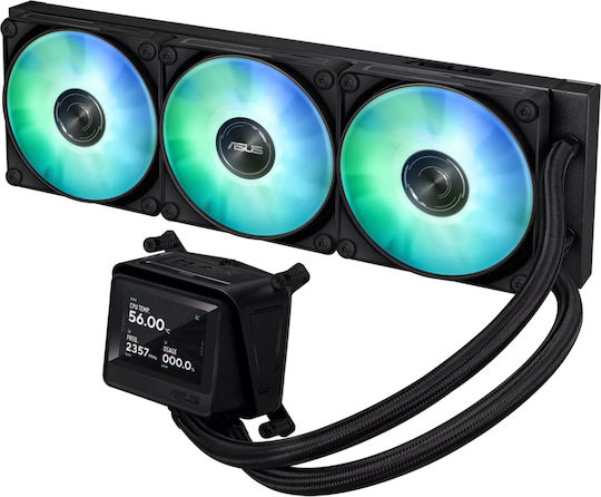 Asus MAX Gaming LC 360 ARGB LCD Υδρόψυξη AIO CPU με 3 Ανεμιστήρες 120mm