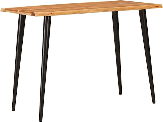 Table Dining Room from Solid Wood Brown and black 110x55x75cm