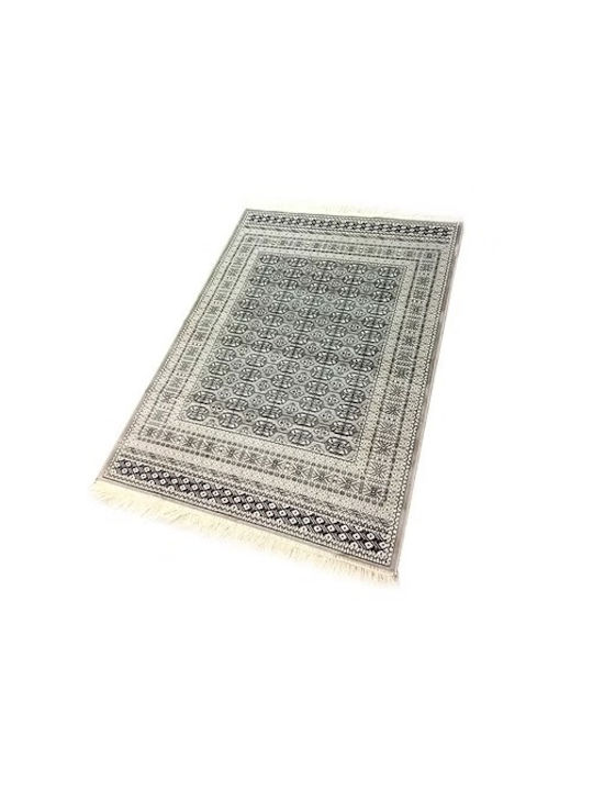 Anti-slip Rug Rectangular with Fringes Gray