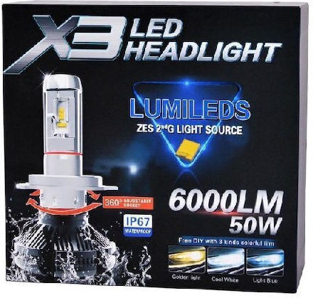 Lamps Car H7 Canbus LED 6000K Cold White 9-32V 50W 2pcs
