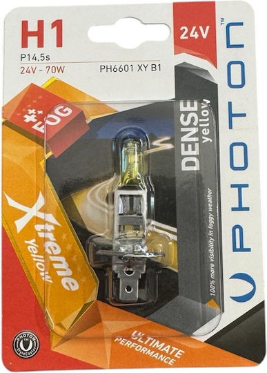 Photon Lamps Car & Motorcycle Xtreme H1 Halogen 3000K Warm White 24V 70W 2pcs