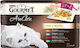 Nassfutter für Erwachsene Katzen in Beutel mit Huhn, Forelle, Rindfleisch, Lachs, Kalb und Fisch 4x85gr