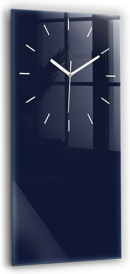 Tulup Leise Wanduhr Glas Blau 30x60cm