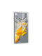 Tulup Silent Ceas de Perete Sticlă Galben 30x60cm