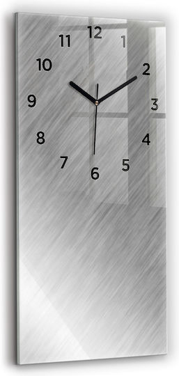 Tulup Silent Ceas de Perete Sticlă Gri 30x60cm