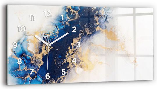 Tulup Silent Wall Clock Glass Multicolour 60x30cm