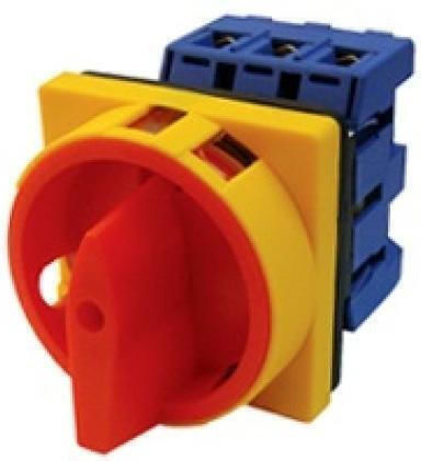 Ein-Aus-Schalter Rotierend 0-1 3p 50a Sicherungsplatte 66x66 Gelbe D11 Hnm