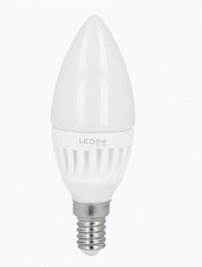 LED line Λάμπα LED 5W για Ντουί E14 και Σχήμα C37 Θερμό Λευκό 700lm