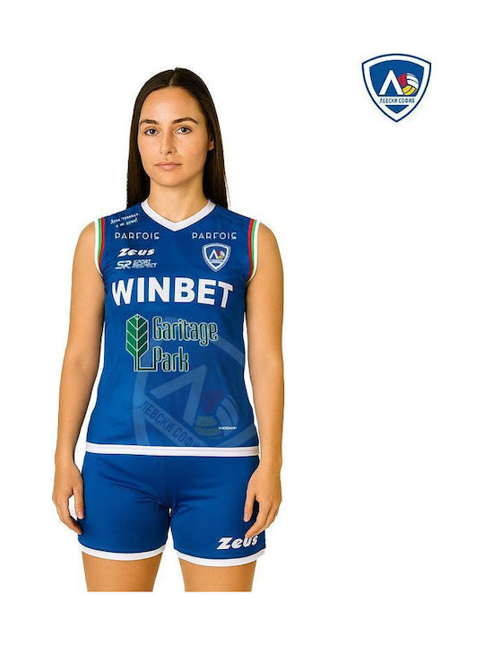 Women's Official Volley Top Vc Levski Sofia Zeus Home 23/24 Royal