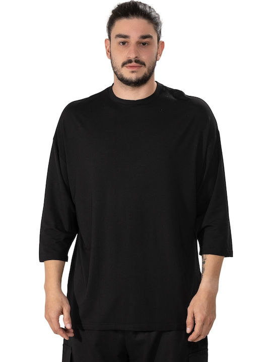 Twin Black T-shirt Μαυρο