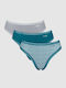 High Βαμβακερά Women's Slip 3Pack Petrol, Grey, Printed