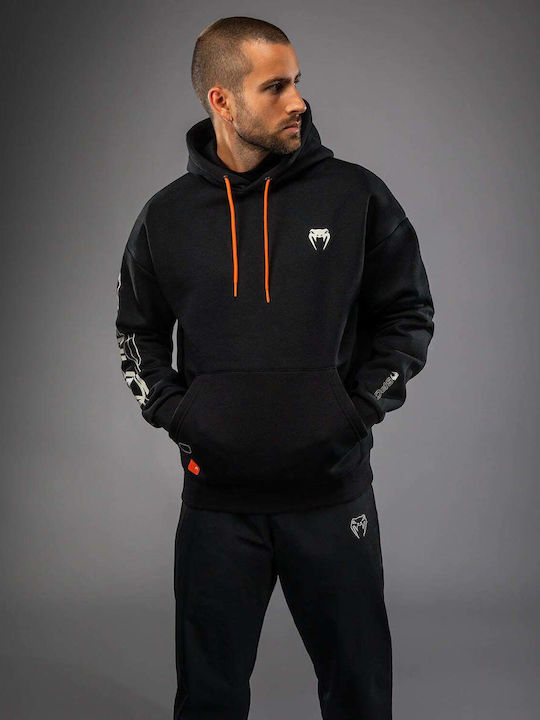 Φούτερ με Κουκούλα Black/ivory