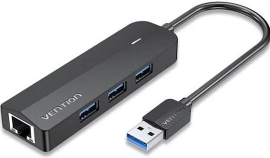 Vention USB-Hub 4 Anschlüsse USB 3.0 mit USB-A / Ethernet