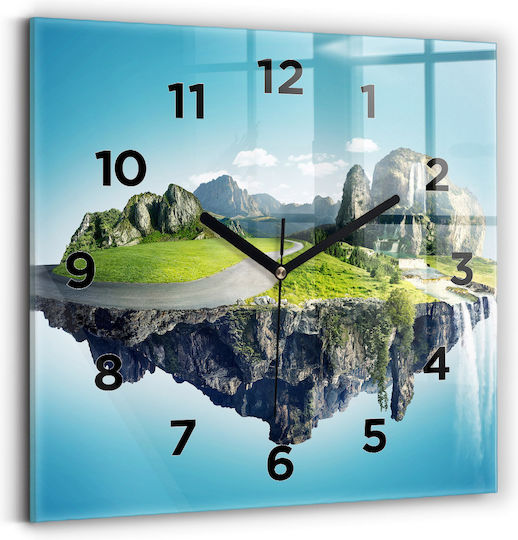Tulup Kinder Wanduhr Glas 30x30cm