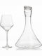 Wedding Carafe Set with Wine Glass made of Crystal 2pcs
