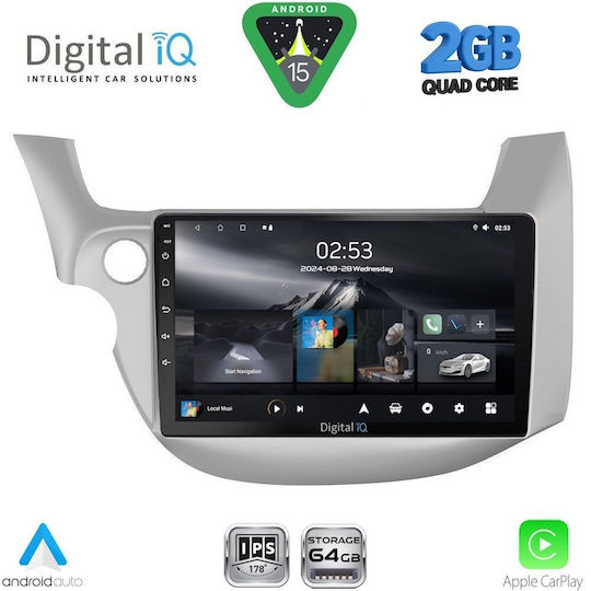 Digital IQ Ηχοσύστημα Αυτοκινήτου για Honda Jazz 2008-2012 (Bluetooth/USB/WiFi/GPS/Apple-Carplay/Android-Auto) με Οθόνη Αφής 10"