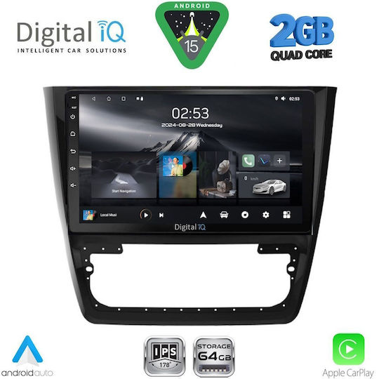 Digital IQ Ηχοσύστημα Αυτοκινήτου για Skoda Yeti 2014-2017 (Bluetooth/USB/WiFi/GPS/Apple-Carplay/Android-Auto) με Οθόνη Αφής 10"