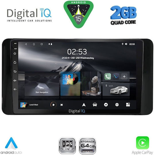 Digital IQ Car Audio System for Skoda Kamiq 2018 (Bluetooth/USB/WiFi/GPS/Apple-Carplay/Android-Auto) with Touch Screen 10"