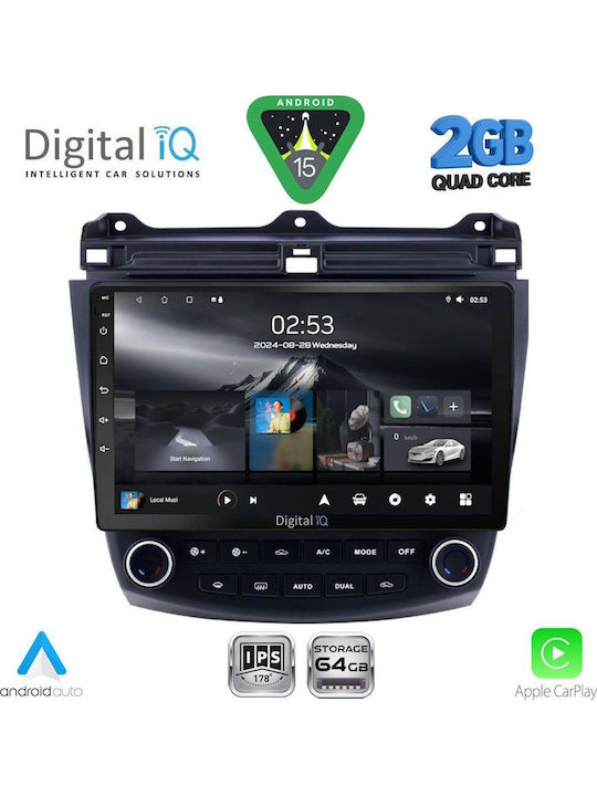 Digital IQ Car Audio System for Honda Accord 2003-2007 (Bluetooth/USB/WiFi/GPS/Apple-Carplay/Android-Auto) with Touch Screen 10"