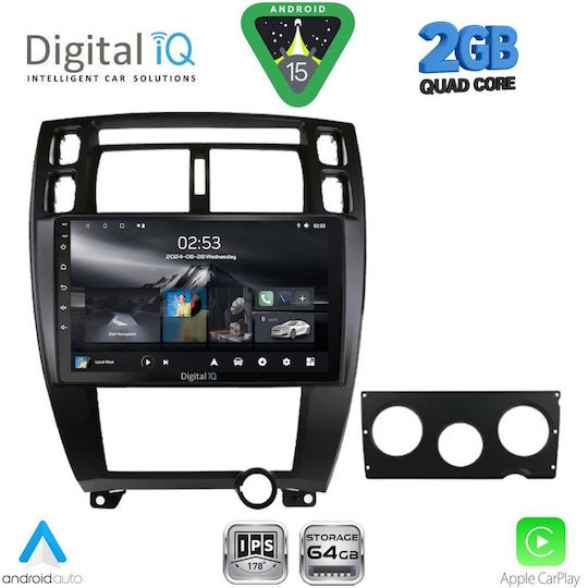 Digital IQ Car Audio System for Hyundai Tucson 2004-2010 (Bluetooth/USB/WiFi/GPS/Apple-Carplay/Android-Auto) with Touch Screen 10"