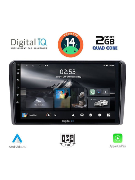 Digital IQ Car Audio System for Citroen C5 / DS5 2007-2017 (Bluetooth/USB/WiFi/GPS/Apple-Carplay/Android-Auto) with Touch Screen 10"