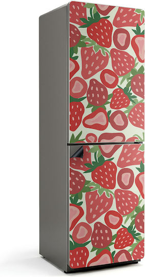Magnetică Husă Pentru Frigider De Bucătărie Model Geometric Căpșuni 60x190 Cm