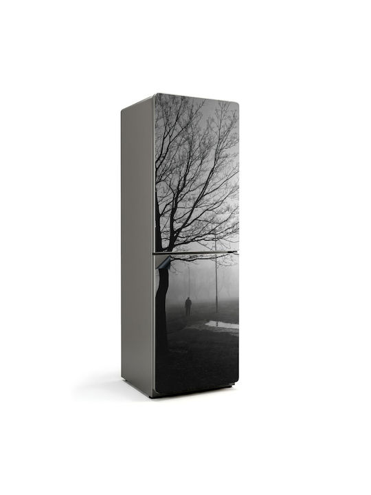 Magnetică Husă Frigider Congelator Plimbare De Iarnă În Ceață 60x190 Cm