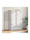 Doppeltür Kleiderschrank White 101x52x170cm