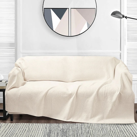Liolios Home Ριχτάρι Τριθέσιου Καναπέ 180x300εκ. Off White