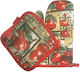 Dream House Oven Mitt Fabric Red 1pcs