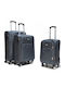 Jetbags Rz8024 Комплект Текстилни Куфари За Пътуване 3 Броя 4 Колела И Заключване Сив