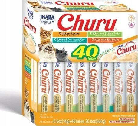 Inaba Foods Cat Treats Cat Churu Varieties Chicken 40 X 14g