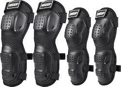 Set Protecție Genunchi Coturi Motocicletă Durabil Abs Ușor Confortabil Reglabil Motocicletă Scuter Atv Enduro Bicicletă Fixato Negru Set Protecție Genunchi Coturi Motocicletă Durabil Abs Ușor Confortabil Reglabil Motocicletă Scuter Atv Enduro Bicicletă Fixato Negru