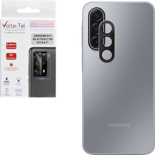 Volte-Tel Glass Cover Camera Protection Tempered Glass Black for the Samsung A17 4G, A17 5G