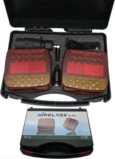 Σετ Ασύρματα Φώτα Τρέιλερ Led Μαγνήτη 2τμχ Ip65 4001-25 Οεμ