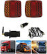 Wireless Magnetic Trailer Lights Flash-Stop-Tail 12/24v 2 Pieces Usb