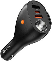Devia EA509 Încărcător Auto cu Porturi 3xUSB-A 1xType-C